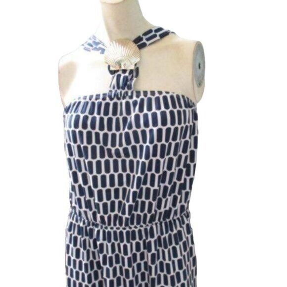 Mud Pie Navy White Metal Sea Shell Swim Cover Up Small - Picture 2 of 5